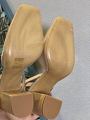 ONE STUD PATENT-LEATHER SLINGBACK PUMP BEIGE 90 MM - 5