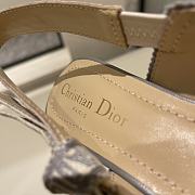 J'ADIOR SLINGBACK PUMP Gray Toile de Jouy Reverse Embroidered Cotton - 3