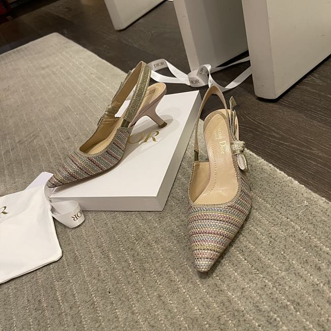 J'ADIOR SLINGBACK PUMP Plumetis KDP711PGR_S10W - 1