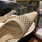 DIOR CAPTURE HEELED MULE Gold-Tone Metallic Mesh with Cannage - 4
