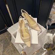DIOR CAPTURE HEELED MULE Gold-Tone Metallic Mesh with Cannage - 3