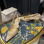 DIOR CAPTURE HEELED MULE Gold-Tone Metallic Mesh with Cannage - 2