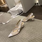 J'ADIOR SLINGBACK PUMP White Plumetis Sandals KDP727PGR_S10W - 6