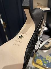 DIOR &MOI SLINGBACK PUMP Black Mesh Cannage Embroidery - 3