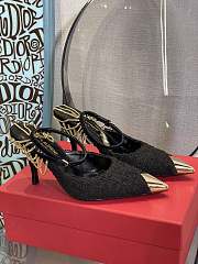 Saint Laurent Gold Laces Heels - 1