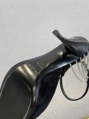 Saint Laurent Silver Laces Heels - 4