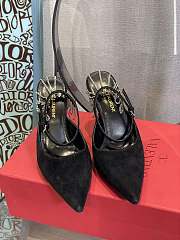 Saint Laurent Silver Laces Heels - 2