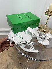 Bottega Veneta White Dot Sandals - 6