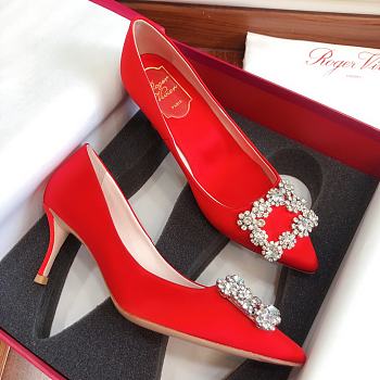 Roger Vivier Trompette Buckle Red Pumps