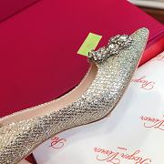 Roger Vivier Trompette Buckle White Pearl Pumps - 6