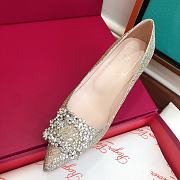 Roger Vivier Trompette Buckle White Pearl Pumps - 5