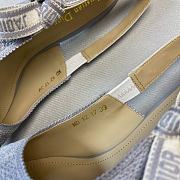 J'Adior Slingback Pump Gray Toile de Jouy Reverse Embroidered - 4