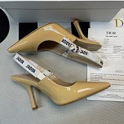 J'Adior Slingback Pump Yellow Patent Calfskin - 3
