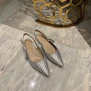 J'ADIOR SLINGBACK PUMP Silver Sandals - 3