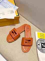 Fendi Brown leather slides 8R8136AE7TF1C4R - 5