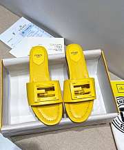 Fendi Yellow leather slides 8R8136AE7TF0VVA  - 4