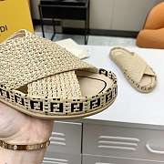 Fendi Beige raffia slides 8X8085AEH0F1D1M - 3