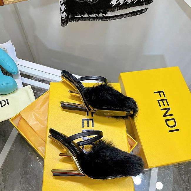 Fendi Black mink high-heel sandals 8R8212AHGHF0ABB - 1