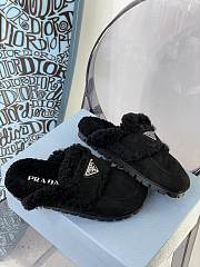 Prada Black Shearling slippers 1S711M_1A6_F0002_F_020 - 2