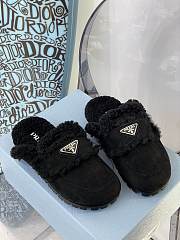Prada Black Shearling slippers 1S711M_1A6_F0002_F_020 - 4