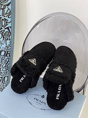 Prada Black Shearling slippers 1S711M_1A6_F0002_F_020 - 6