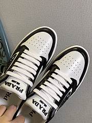 Prada District perforated leather sneakers - Black - 3