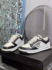 Prada District perforated leather sneakers - Black - 5