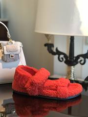 Fendi Feel Red sheepskin sandals 8X8229AGETF1FZG - 4
