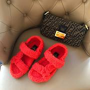Fendi Feel Red sheepskin sandals 8X8229AGETF1FZG - 3