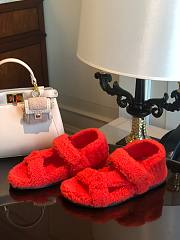 Fendi Feel Red sheepskin sandals 8X8229AGETF1FZG - 2