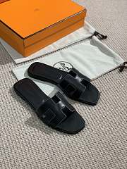 Hermes Oral Sandal Black  Leather - 1