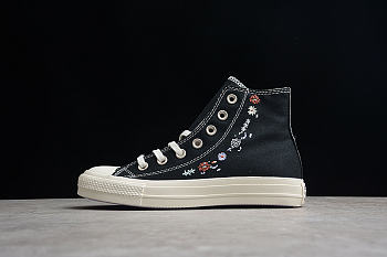 CHUCK TAYLOR ALL-STAR HIGH EMBROIDERED FLORAL BLACK