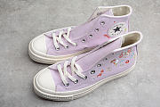 CHUCK TAYLOR 70S HIGH EMBROIDERED FLORAL PRINT PALE AMETHYST - 2