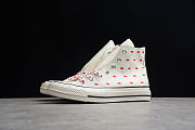 CHUCK TAYLOR ALL-STAR 70S EMBROIDERED LIPS HIGH LOVE ME INTAGE WHITE - 3