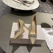 Jimmy Choo Gold Crystal Love 100 Heels - 5