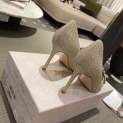 Jimmy Choo Gold Crystal Love 100 Heels - 4