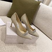 Jimmy Choo Gold Crystal Love 100 Heels - 2
