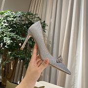 Jimmy Choo Silver Crystal Love 100 Heels - 1