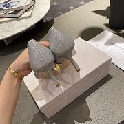 Jimmy Choo Silver Crystal Love 100 Heels - 5