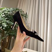 Jimmy Choo Black Satin Love 100 Heels - 1