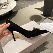 Jimmy Choo Black Satin Love 100 Heels - 6