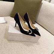 Jimmy Choo Black Satin Love 100 Heels - 4