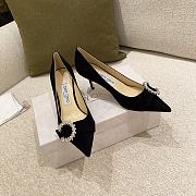 Jimmy Choo Black Satin Love 100 Heels - 2