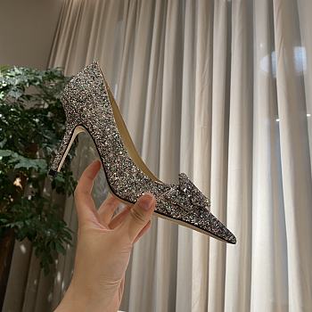 Jimmy Choo Saresa 85 Glitter Pumps