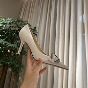 Jimmy Choo Saresa 85 Glitter White Pumps - 1