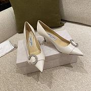 Jimmy Choo Saresa 85 Glitter White Pumps - 2