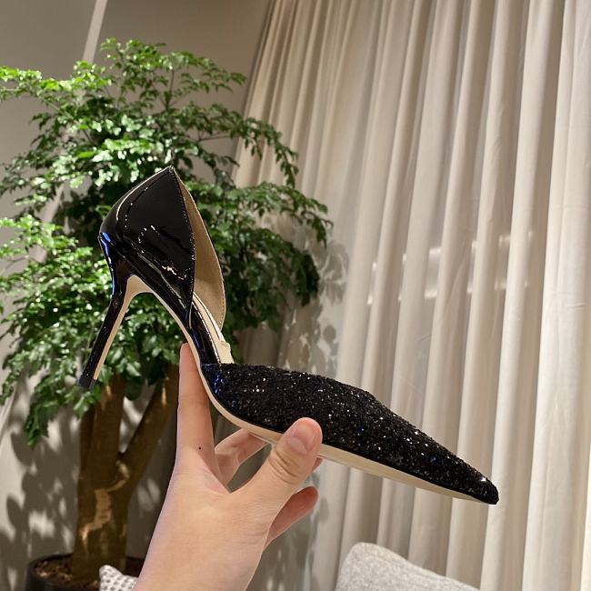 Jimmy Choo Love Degrade Glitter Black 85 Pumps - 1