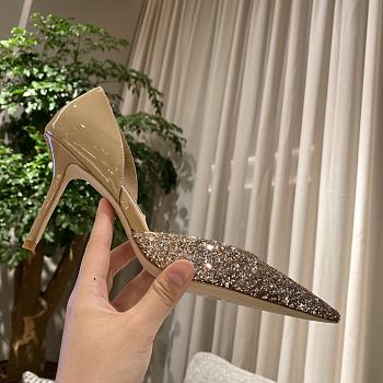 Jimmy Choo Love Degrade Glitter Golden 85 Pumps