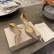 Jimmy Choo Love Degrade Glitter Golden 85 Pumps - 4