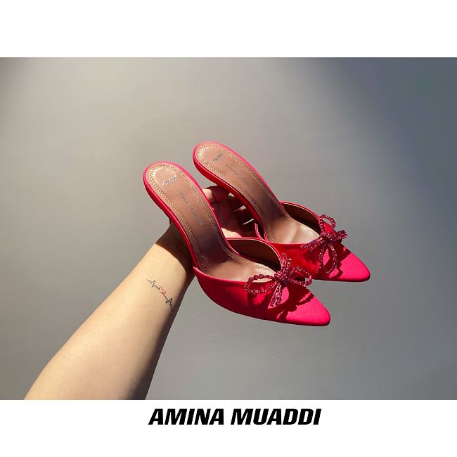 Amina Muaddi Pink Begum Sling Heels - 1